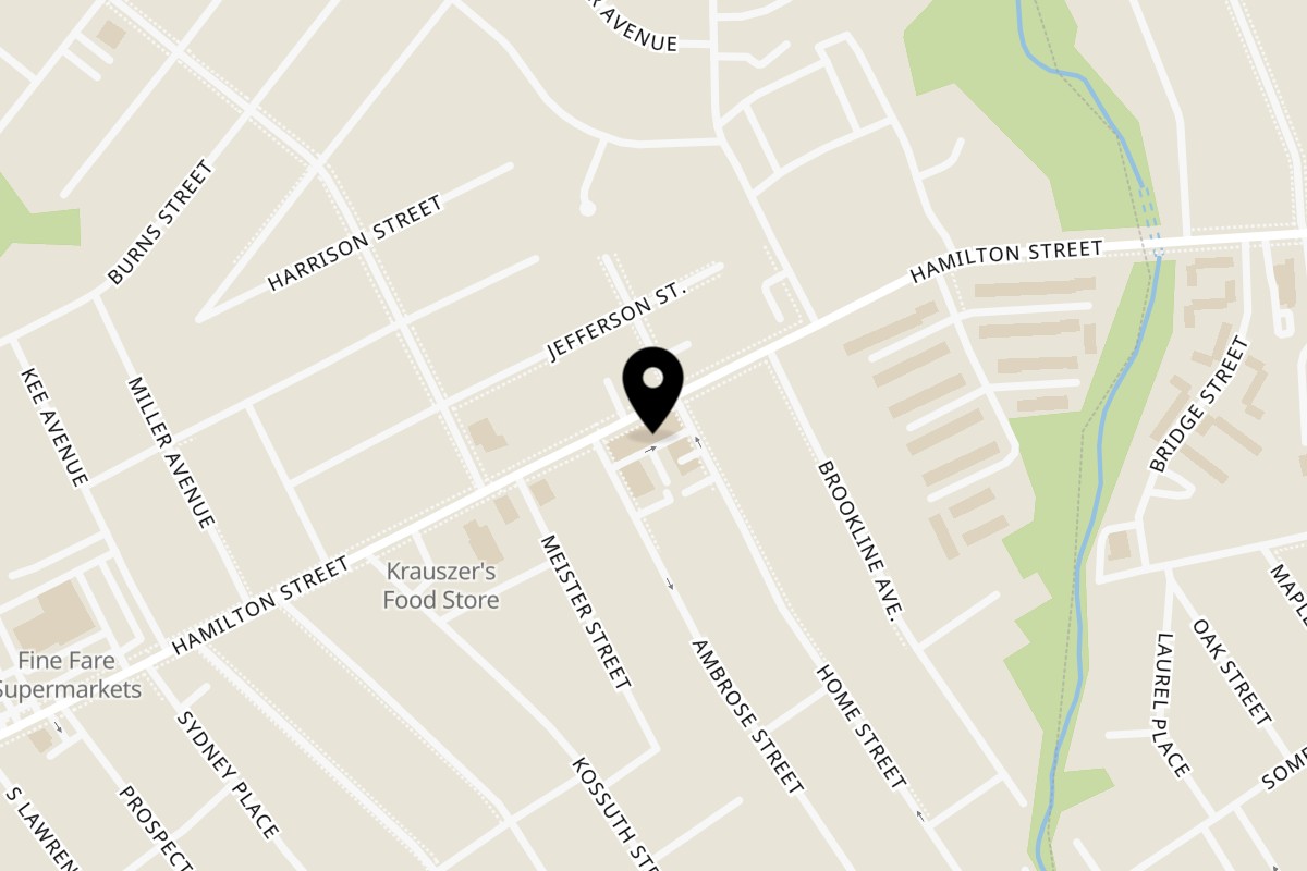Map showing the location of KBG Korean BBQ & Grill - Somerset on 510 Hamilton St Suite 1 in Somerset